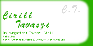 cirill tavaszi business card